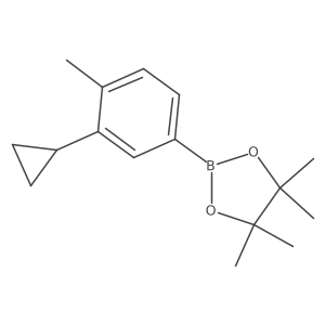 2-(3-Cyclopropyl-4-methylphenyl)-4,4,5,5-tetramethyl-1,3,2-dioxaborolane Structure
