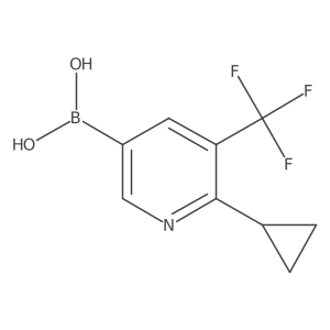 (6-Cyclopropyl-5-(trifluoromethyl)pyridin-3-yl)boronic acid Structure