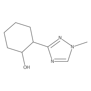 rac-(1R,2S)-2-(1-methyl-1H-1,2,4-triazol-3-yl)cyclohexan-1-ol结构式