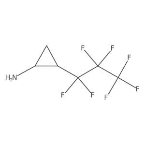 rac-(1R,2R)-2-(heptafluoropropyl)cyclopropan-1-amine Structure