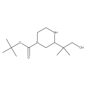 Tert-butyl 3-(1-hydroxy-2-methylpropan-2-yl)piperazine-1-carboxylate Structure