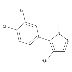 5-(3-bromo-4-chlorophenyl)-1-methyl-1H-pyrazol-4-amine结构式
