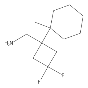 [3,3-Difluoro-1-(1-methylcyclohexyl)cyclobutyl]methanamine Structure