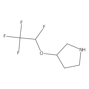3-(1,2,2,2-Tetrafluoroethoxy)pyrrolidine结构式