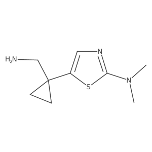 5-[1-(aminomethyl)cyclopropyl]-N,N-dimethyl-1,3-thiazol-2-amine结构式