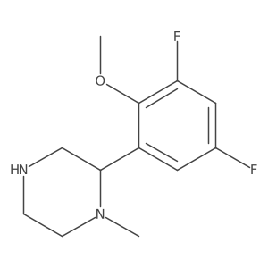 2-(3,5-Difluoro-2-methoxyphenyl)-1-methylpiperazine Structure
