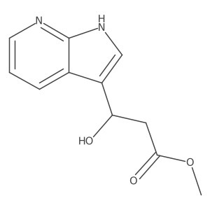 methyl 3-hydroxy-3-{1H-pyrrolo[2,3-b]pyridin-3-yl}propanoate结构式