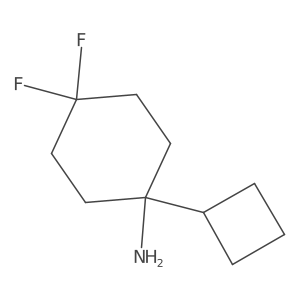 1-Cyclobutyl-4,4-difluorocyclohexan-1-amine Structure