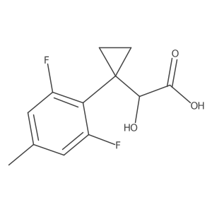 2-[1-(2,6-Difluoro-4-methylphenyl)cyclopropyl]-2-hydroxyacetic acid Structure