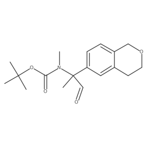 tert-butyl N-[2-(3,4-dihydro-1H-2-benzopyran-6-yl)-1-oxopropan-2-yl]-N-methylcarbamate结构式