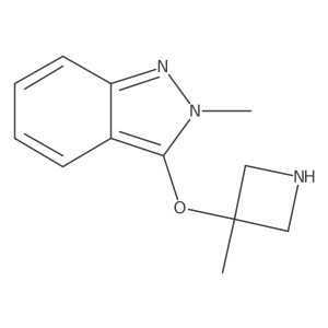 2-methyl-3-[(3-methylazetidin-3-yl)oxy]-2H-indazole Structure