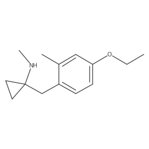 1-[(4-ethoxy-2-methylphenyl)methyl]-N-methylcyclopropan-1-amine结构式