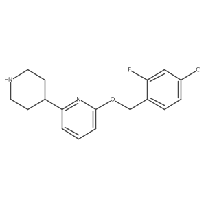 2-((4-Chloro-2-fluorobenzyl)oxy)-6-(piperidin-4-yl)pyridine结构式