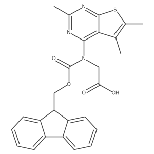 2-({[(9H-fluoren-9-yl)methoxy]carbonyl}({trimethylthieno[2,3-d]pyrimidin-4-yl})amino)acetic acid Structure