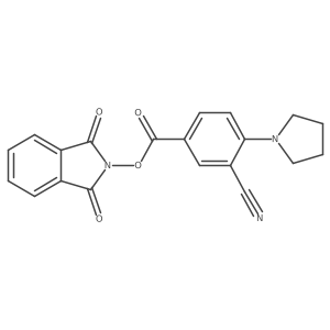 1,3-dioxo-2,3-dihydro-1H-isoindol-2-yl 3-cyano-4-(pyrrolidin-1-yl)benzoate Structure