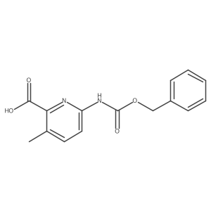 3-Methyl-6-(phenylmethoxycarbonylamino)pyridine-2-carboxylic acid结构式