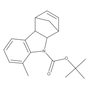 tert-Butyl 8-methyl-1,4,4a,9a-tetrahydro-9H-1,4-methanocarbazole-9-carboxylate结构式