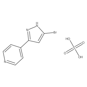 4-(5-bromo-1H-pyrazol-3-yl)pyridine,sulfuricacid Structure