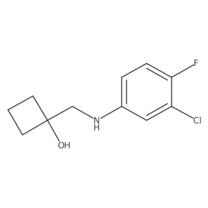 1-[(3-chloro-4-fluoro-anilino)methyl]cyclobutanol Structure