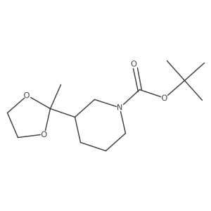 Tert-butyl 3-(2-methyl-1,3-dioxolan-2-yl)piperidine-1-carboxylate Structure