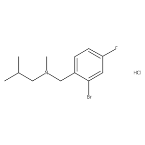 N-(2-bromo-4-fluorobenzyl)-N,2-dimethylpropan-1-amine hydrochloride Structure
