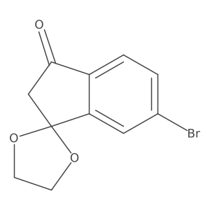 6'-Bromo-2',3'-dihydrospiro[1,3-dioxolane-2,1'-inden]-3'-one Structure