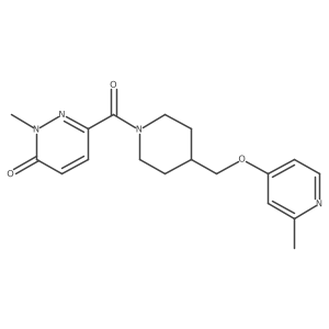 2-Methyl-6-(4-{[(2-methylpyridin-4-yl)oxy]methyl}piperidine-1-carbonyl)-2,3-dihydropyridazin-3-one结构式