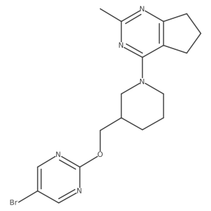 5-bromo-2-[(1-{2-methyl-5H,6H,7H-cyclopenta[d]pyrimidin-4-yl}piperidin-3-yl)methoxy]pyrimidine结构式