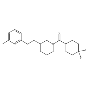 2-{[1-(4,4-Difluorocyclohexanecarbonyl)piperidin-3-yl]methoxy}-6-methylpyridine Structure