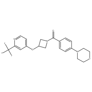 4-[4-(3-{[2-(Trifluoromethyl)pyridin-4-yl]oxy}azetidine-1-carbonyl)phenyl]morpholine结构式