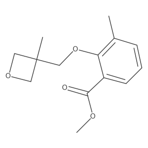 Methyl 3-methyl-2-[(3-methyl-3-oxetanyl)methoxy]benzoate结构式