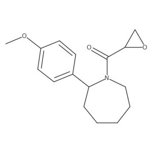 2-(4-Methoxyphenyl)-1-(oxirane-2-carbonyl)azepane结构式
