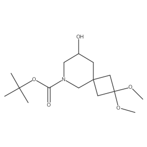 Tert-butyl 8-hydroxy-2,2-dimethoxy-6-azaspiro[3.5]nonane-6-carboxylate Structure