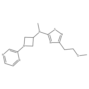 3-(2-methoxyethyl)-N-methyl-N-[1-(pyrazin-2-yl)azetidin-3-yl]-1,2,4-thiadiazol-5-amine结构式