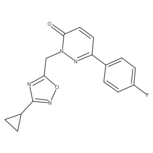 2-[(3-Cyclopropyl-1,2,4-oxadiazol-5-yl)methyl]-6-(4-fluorophenyl)pyridazin-3-one Structure