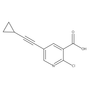 2-Chloro-5-(cyclopropylethynyl)nicotinic acid Structure