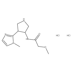 2-methoxy-N-[4-(1-methyl-1H-imidazol-2-yl)pyrrolidin-3-yl]acetamide dihydrochloride Structure