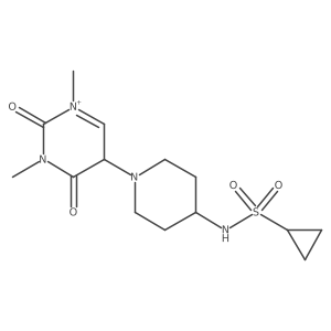N-[1-(1,3-dimethyl-2,4-dioxo-5H-pyrimidin-1-ium-5-yl)piperidin-4-yl]cyclopropanesulfonamide Structure
