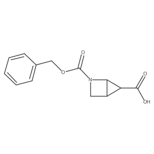 rac-(1R,4S,5R)-2-[(benzyloxy)carbonyl]-2-azabicyclo[2.1.0]pentane-5-carboxylic acid Structure