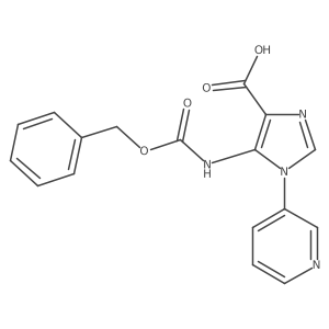 5-{[(benzyloxy)carbonyl]amino}-1-(pyridin-3-yl)-1H-imidazole-4-carboxylic acid结构式