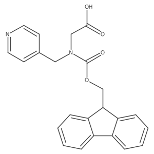 N-Fmoc-N-(4-pyridinylmethyl)-glycine结构式