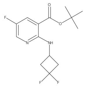 Tert-butyl 2-[(3,3-difluorocyclobutyl)amino]-5-fluoropyridine-3-carboxylate结构式