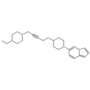 1-Ethyl-4-{4-[(1-{imidazo[1,2-b]pyridazin-6-yl}piperidin-4-yl)oxy]but-2-yn-1-yl}piperazine Structure