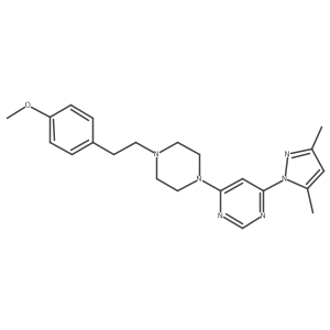 4-(3,5-dimethyl-1H-pyrazol-1-yl)-6-{4-[2-(4-methoxyphenyl)ethyl]piperazin-1-yl}pyrimidine Structure