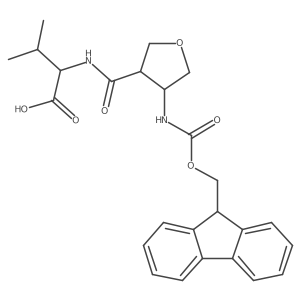 (2R)-2-{[4-({[(9H-fluoren-9-yl)methoxy]carbonyl}amino)oxolan-3-yl]formamido}-3-methylbutanoic acid Structure