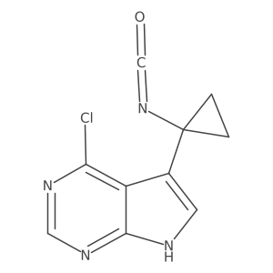 4-chloro-5-(1-isocyanatocyclopropyl)-7H-pyrrolo[2,3-d]pyrimidine结构式