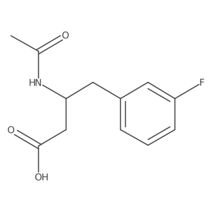 (3R)-3-acetamido-4-(3-fluorophenyl)butanoic acid Structure