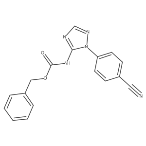 benzyl N-[1-(4-cyanophenyl)-1H-1,2,4-triazol-5-yl]carbamate结构式