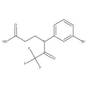 3-[N-(3-bromophenyl)-2,2,2-trifluoroacetamido]propanoic acid Structure