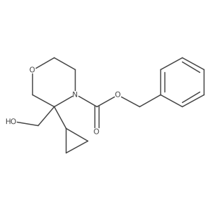 Benzyl 3-cyclopropyl-3-(hydroxymethyl)morpholine-4-carboxylate结构式